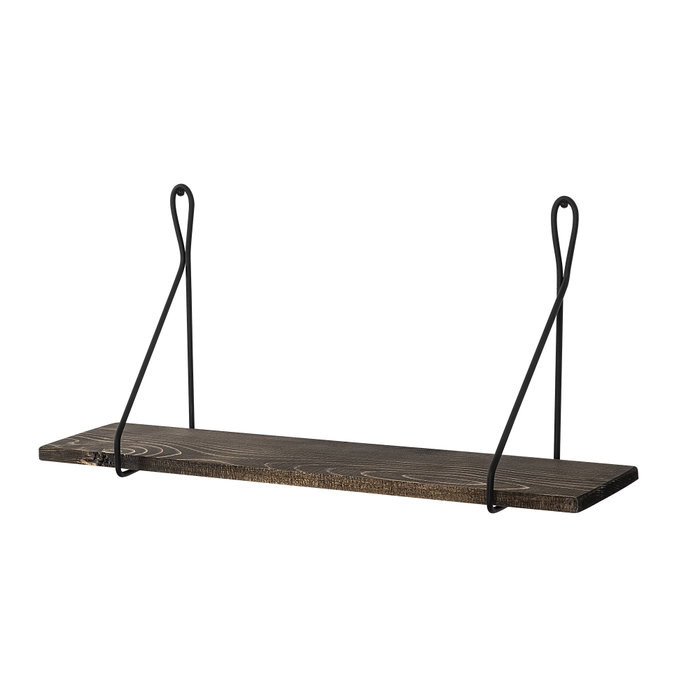 Hanah Home Amaryllis Estantería de Pared Negro y Nogal Oscuro Hanah Home Amaryllis Estantería de Pared Negro y Nogal Oscuro